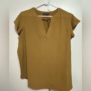 Adrianna Papell Mustard Blouse
